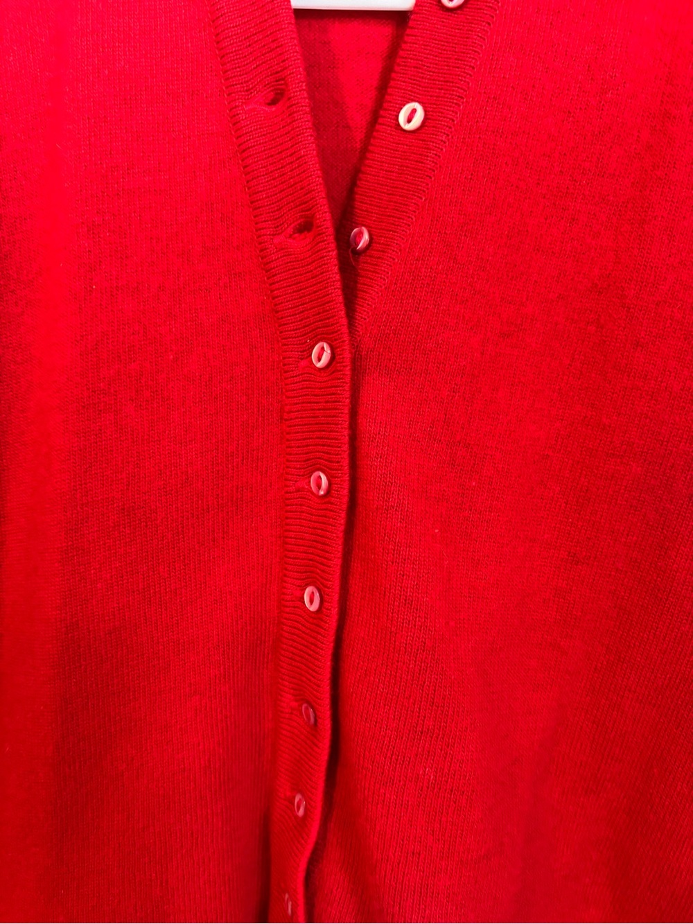 VINTAGE PRINGLE OF SCOTLAND 100% CASHMERE RED CARDIGAN 1940’s - Picture 3 of 13